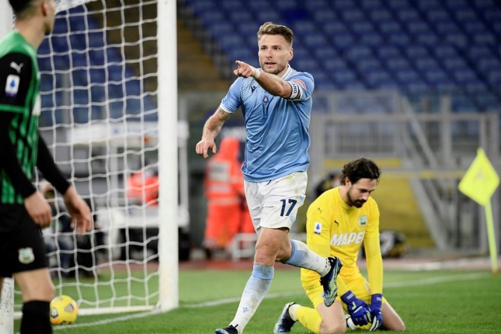 Immobile, in corsa per la Scarpa d'Oro. AFP