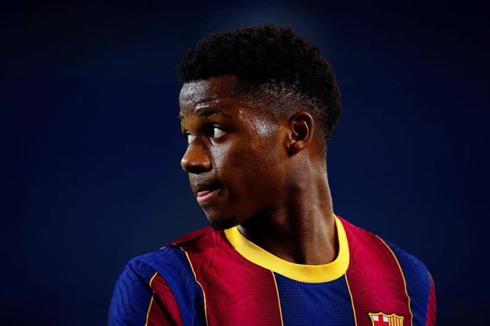 Tanto o Barça quando Ansu Fati querem ampliar seu contrato. EFE/ Enric Fontcuberta