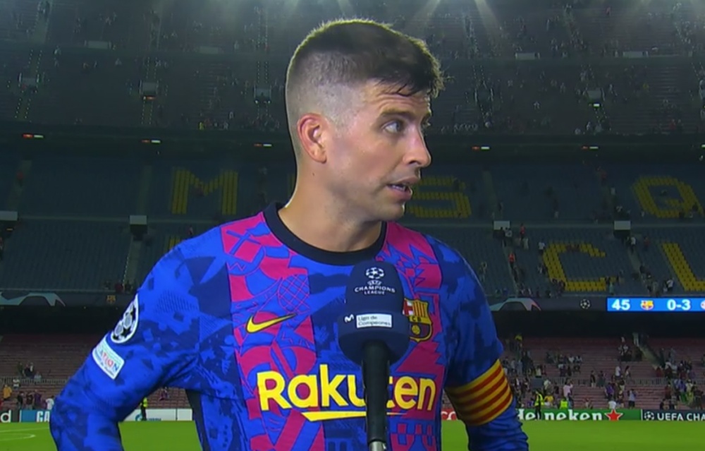 Piqué habló tras el Barça-Bayern. Captura/MovistarLigadeCampeones