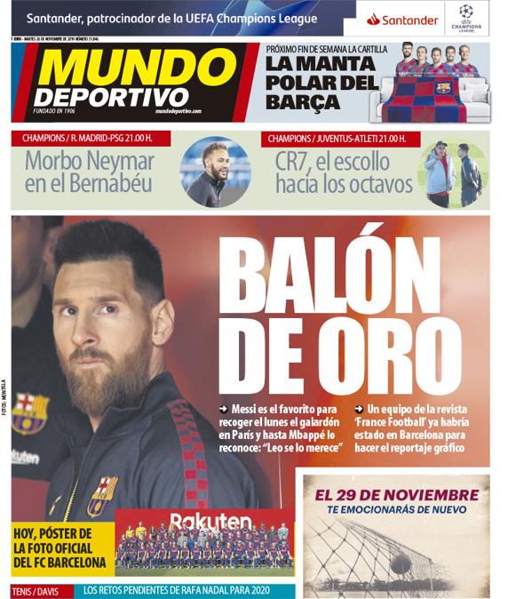 Messi apunta al Balón de Oro