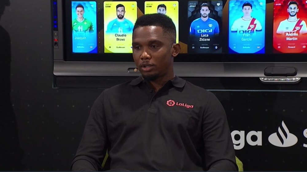 Samuel Eto'o escolheu três jogadores que queria em seu time. Captura/LaLiga