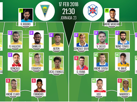 Os onzes de Estoril e Belenenses para este jogo. BeSoccer