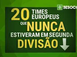 Confira os 20 times europeus que nunca estiveram em segunda divisão. BeSoccer