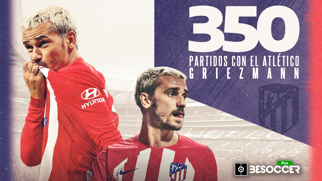 350 partidos de Griezmann, el 4º extranjero de la historia del Atlético