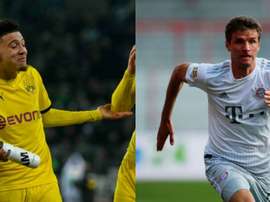 Jadon Sancho e Thomas Müller farão um duelo de assistêntes. AFP