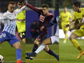 A la izquierda, Javi Ontiveros; en el centro, Cristian Rivera; a la derecha, Adrián Marín. EFE