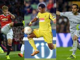 Montage de Luke Shaw, Samuel Eto'o et Claudio Bravo. BeSoccer
