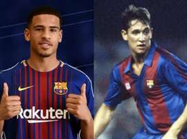À gauche, Marcus McGuane, à droite, Gary Lineker. FCBarcelona