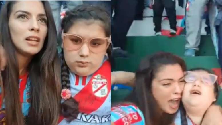 A pesar de ser ciega, vivió como nadie el gol de la victoria de Arsenal de Sarandí. Captura/ABCDepor