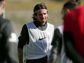 Aarón Ñíguez se ejercitará en casa, como el resto. MálagaCF