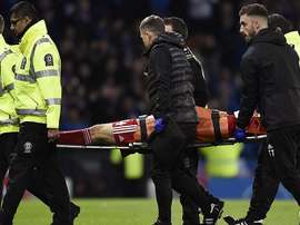 Aberdeen defender Andrew Considine left the field with a neck injury. Twitter/AberdeenFC