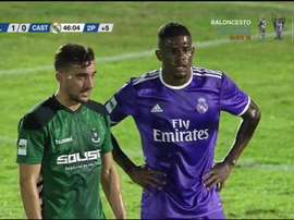 Abner, en el partido de su reaparición con el Castilla. RMTV