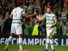 Adam Matthews (L) completed a £2million transfer from Celtic to Sunderland.