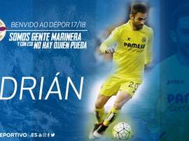 Trata-se de um regresso de Adrán a uma casa que bem conhece. RCDeportivo