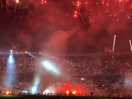 River festejó y Gallardo cantó junto a sus fieles. Twitter/RiverPlate