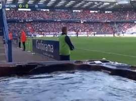 Los afortunados tuvieron una vista privilegiada del partido. Captura/BeinSports