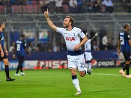Eriksen is a star man for Tottenham, but they are yet to tie him down to an extended contract . AFP
