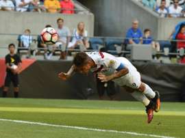 Perus Paolo Guerrero scores against Haiti during the Copa America Centenario, to win the match and become his countrys top goal scorer