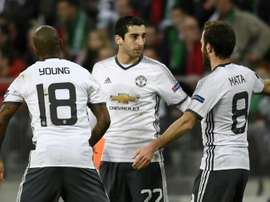 Mkhitaryan was not happy about the pitch conditions at Rostov. AFP