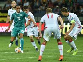 Leroy Sané scored for Germany as they swept aside Belarus. AFP