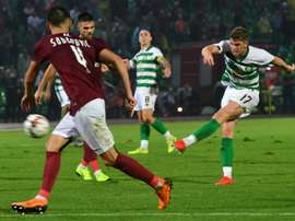 Christie helped Celtic to a convincing win in their SPL opener. AFP