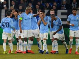 Guardiola comments on the idea of City winning quadruple. AFP