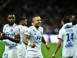 Depay is the centre of all attention. AFP