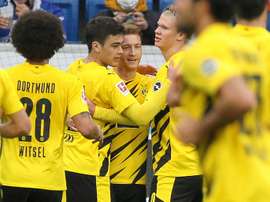 Haalanda and Reus scored for Dortmund. AFP