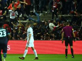 An accident in the clash between Lille and Amiens on Saturday left 29 supporters injured. AFP
