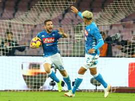 Mertens struck in the 90th minute at the Stadio San Paolo. AFP