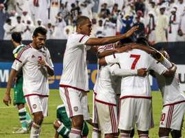 Emiratos Árabes se impuso por dos goles a Irak. AFP