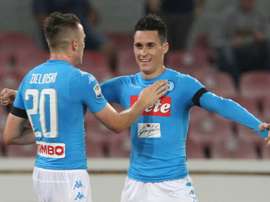 O Napoli bateu o Torino por cinco bolas a zero. AFP