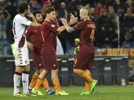 Radja Nainggolan's stunning double led Roma to a deserved win. AFP