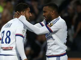Lyons Nabil Fekir (L) and Alexandre Lacazette are both injured
