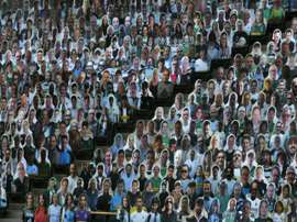 Crowd sourcing: 13,000 cut-outs to attend Gladbach game. AFP