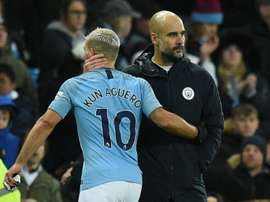 Aguero steals the show as his hat-trick wins the points for City against Arsenal. AFP
