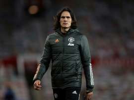 Solskjaer sous le charme d'Edinson Cavani. AFP