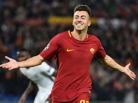 El Shaarawy scored twice as Roma thumped Chelsea. AFP