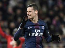 Draxler viu Cristiano Ronaldo marcar um 'hat-trick'. AFP