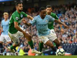 Raheem Sterling on the attack for Manchester City. AFP