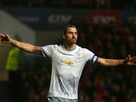 Zlatan will be hoping to play in front of the United fans very soon. AFP