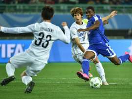 Roger Assale (R) is among a number of foreigners in a 19-man Mazembe squad chosen by coach Hubert Velud to take on Etoile Sahel in a CAF Confederation Cup semi-final