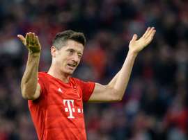 Lewandowski élu joueur du mois en Bundesliga. AFP
