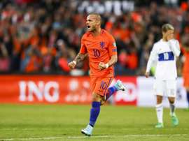 Sneijder y croit. AFP