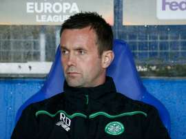 Celtics manager Ronny Deila, seen on the bench prior to a UEFA Europa Leage match in Molde, Norway, on October 22, 2015
