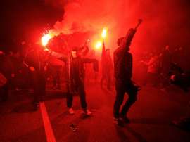 Toronto FC fans caused fires on the pitch and in the stands. AFP
