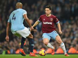 Nasri will play with Kompany at Anderlecht. AFP