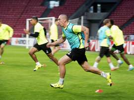 Celtics FC players, seen during a training session