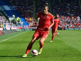 Gareth Bale, pictured on September 6, 2015, was voted Welsh player of the year for a record fifth time