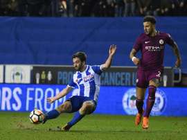 Will Grigg eliminó al City de la FA Cup. AFP